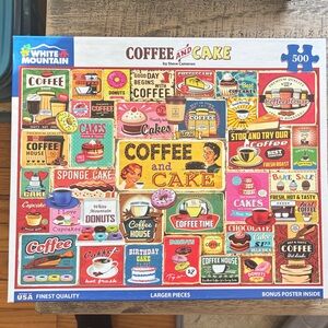 White Mountain Coffee and Cake Collage Puzzle